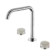 Serenity Bath/Kitchen Set Edge Spout With Rome Travertine Handle Chrome