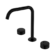Serenity Bath/Kitchen Set Edge Spout With Metal Handle Matte Black