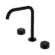 Serenity Bath/Kitchen Set Edge Spout With Marquina Black Handle Matte Black