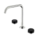 Serenity Bath/Kitchen Set Edge Spout With Marquina Black Handle Brushed Nickel