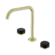 Serenity Bath/Kitchen Set Edge Spout With Marquina Black Handle Brushed Gold