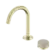 Serenity Progressive Basin Mixer Arc Spout With Rome Travertine Handle Brushed Gold