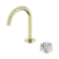 Serenity Progressive Basin Mixer Arc Spout With Arabescato Corchia Handle Brushed Gold