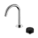 Serenity Progressive Basin Mixer Arc Spout With Marquina Black Handle Chrome