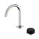 Serenity Progressive Basin Mixer Arc Spout With Marquina Black Handle Brushed Nickel
