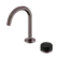 Serenity Progressive Basin Mixer Arc Spout With Marquina Black Handle Brushed Bronze