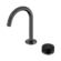 Serenity Progressive Basin Mixer Arc Spout With Marquina Black Handle Gun Metal