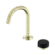 Serenity Progressive Basin Mixer Arc Spout With Marquina Black Handle Brushed Gold