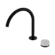 Serenity Progressive Bath/Kitchen Mixer Arc Spout With Carrara Handle Matte Black