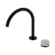 Serenity Progressive Bath/Kitchen Mixer Arc Spout With Rome Travertine Handle Matte Black