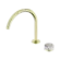 Serenity Progressive Bath/Kitchen Mixer Arc Spout With Arabescato Corchia Handle Brushed Gold