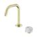 Serenity Progressive Basin Mixer Edge Spout With Arabescato Corchia Handle Brushed Gold
