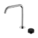 Serenity Progressive Bath/Kitchen Mixer Edge Spout With Marquina Black Handle Chrome