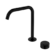 Serenity Progressive Bath/Kitchen Mixer Edge Spout With Marquina Black Handle Matte Black