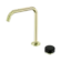 Serenity Progressive Bath/Kitchen Mixer Edge Spout With Marquina Black Handle Brushed Gold