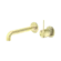 Mecca Wall Basin Mixer Separate Back Plate Handle Up 230mm Spout Brushed Gold