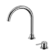 Mecca Hob Basin Mixer Round Swivel Spout Chrome
