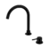 Mecca Hob Basin Mixer Round Swivel Spout Matte Black