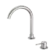 Mecca Hob Basin Mixer Round Swivel Spout Brushed Nickel