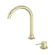 Mecca Hob Basin Mixer Round Swivel Spout Brushed Gold