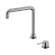 Mecca Hob Basin Mixer Square Swivel Spout Chrome