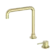 Mecca Hob Basin Mixer Square Swivel Spout Brushed Gold