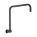 Round Swivel Shower Arm Matte Black