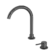 Mecca Hob Basin Mixer Round Swivel Spout Gun Metal