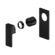 Celia Shower Mixer Rectangular Backplate Trim Kits Only Matte Black
