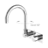 Mecca Wall Basin Mixer Swivel Spout Handle Up Chrome