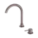 Mecca Hob Basin Mixer Round Swivel Spout Brushed Bronze