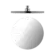 250mm ABS Round Shower Head Chrome