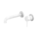 Mecca Wall Basin Mixer Separate Back Plate 230mm Spout Matte White