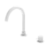 Mecca Hob Basin Mixer Round Swivel Spout Matte White