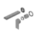 Bianca Wall Basin/Bath Mixer Separate Back Plate 187mm Trim Kits Only Gun Metal