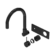 Mecca Wall Basin/Bath Mixer Swivel Spout Handle Up Trim Kits Only Matte Black