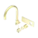 Mecca Wall Basin/Bath Mixer Swivel Spout Handle Up Trim Kits Only Brushed Gold