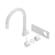 Mecca Wall Basin/Bath Mixer Swivel Spout Handle Up Trim Kits Only Matte White